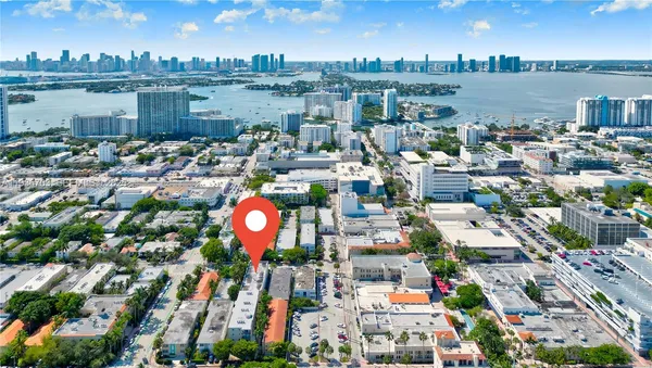 an aerial view of multiple houses