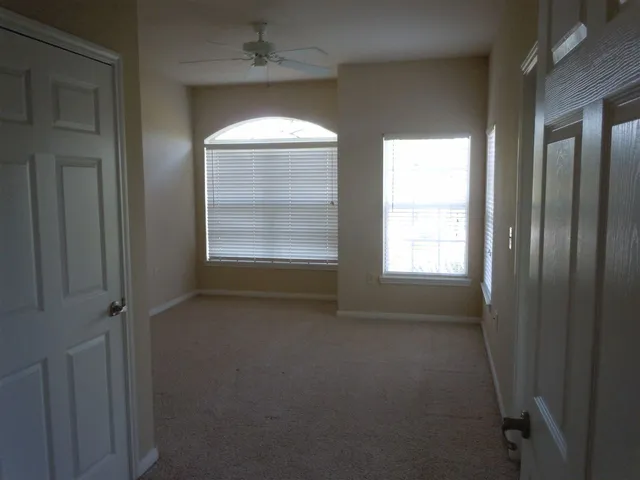 an empty room with a window