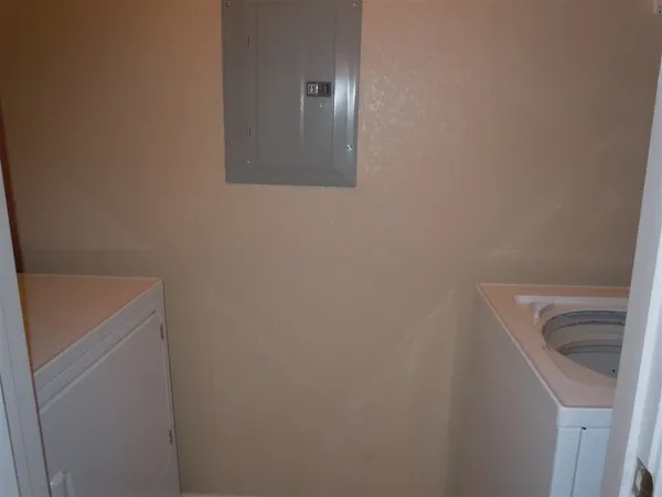 a utility room with a sink