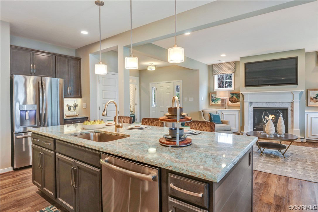 18637 Palisades Ridge Moseley, VA 23120 - Photo 11 of 41 a kitchen with sink a counter top space and appliances