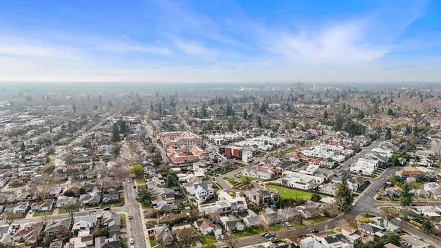 an aerial view of multiple house