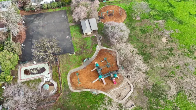 an aerial view of a city