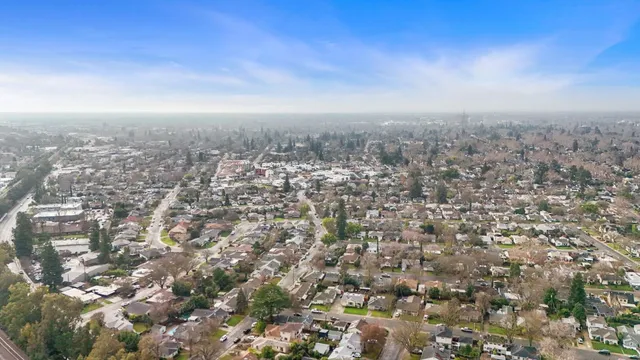 an aerial view of multiple house