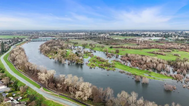 an aerial view of a city