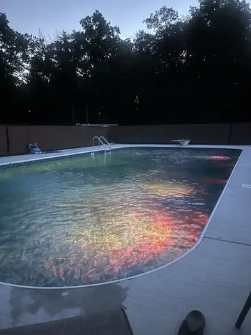 a view of swimming pool from a outdoor