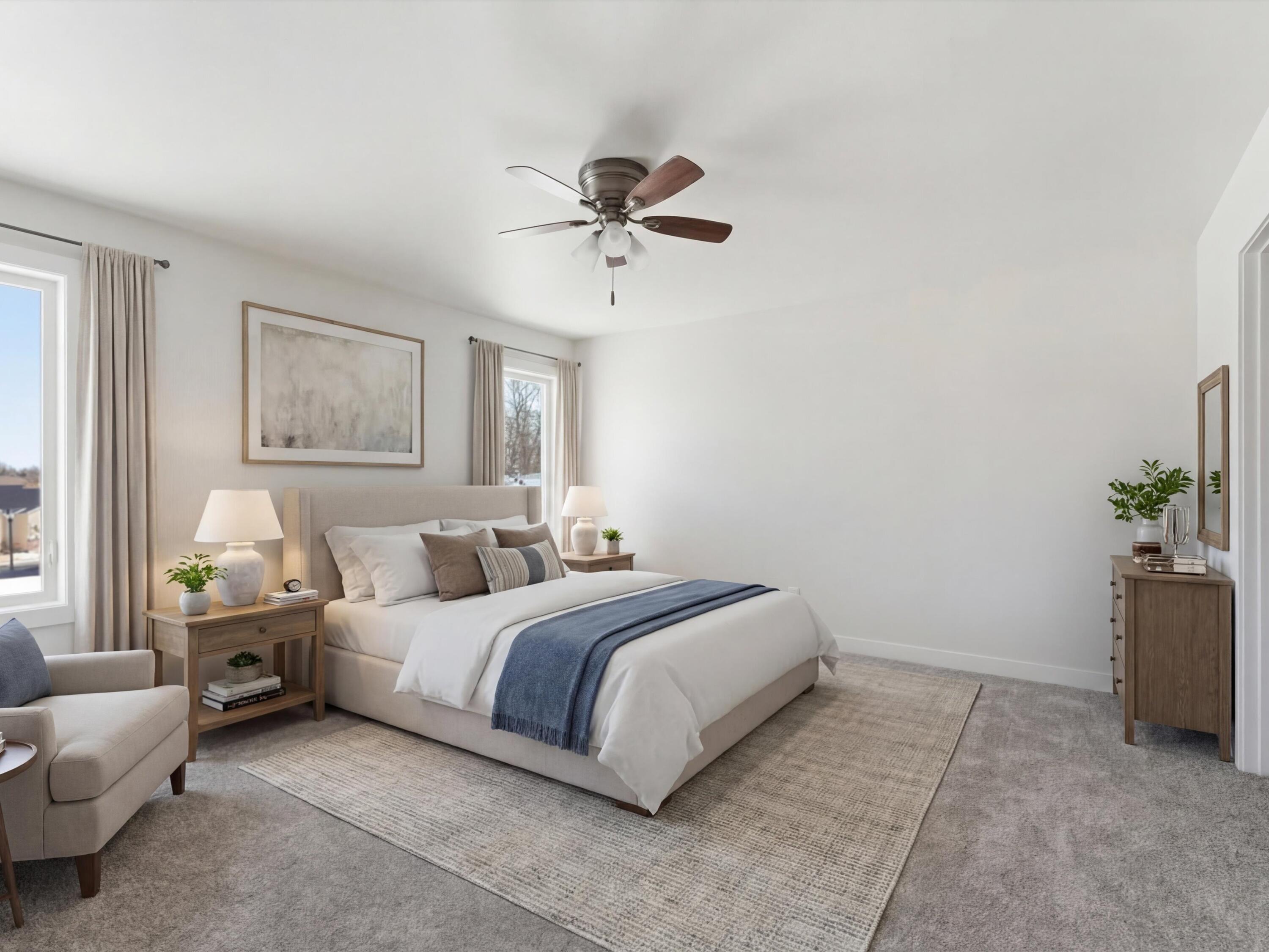 4403 Tannery Road Two Rivers, WI 54241 - Photo 21 of 27 Staged Primary bedroom