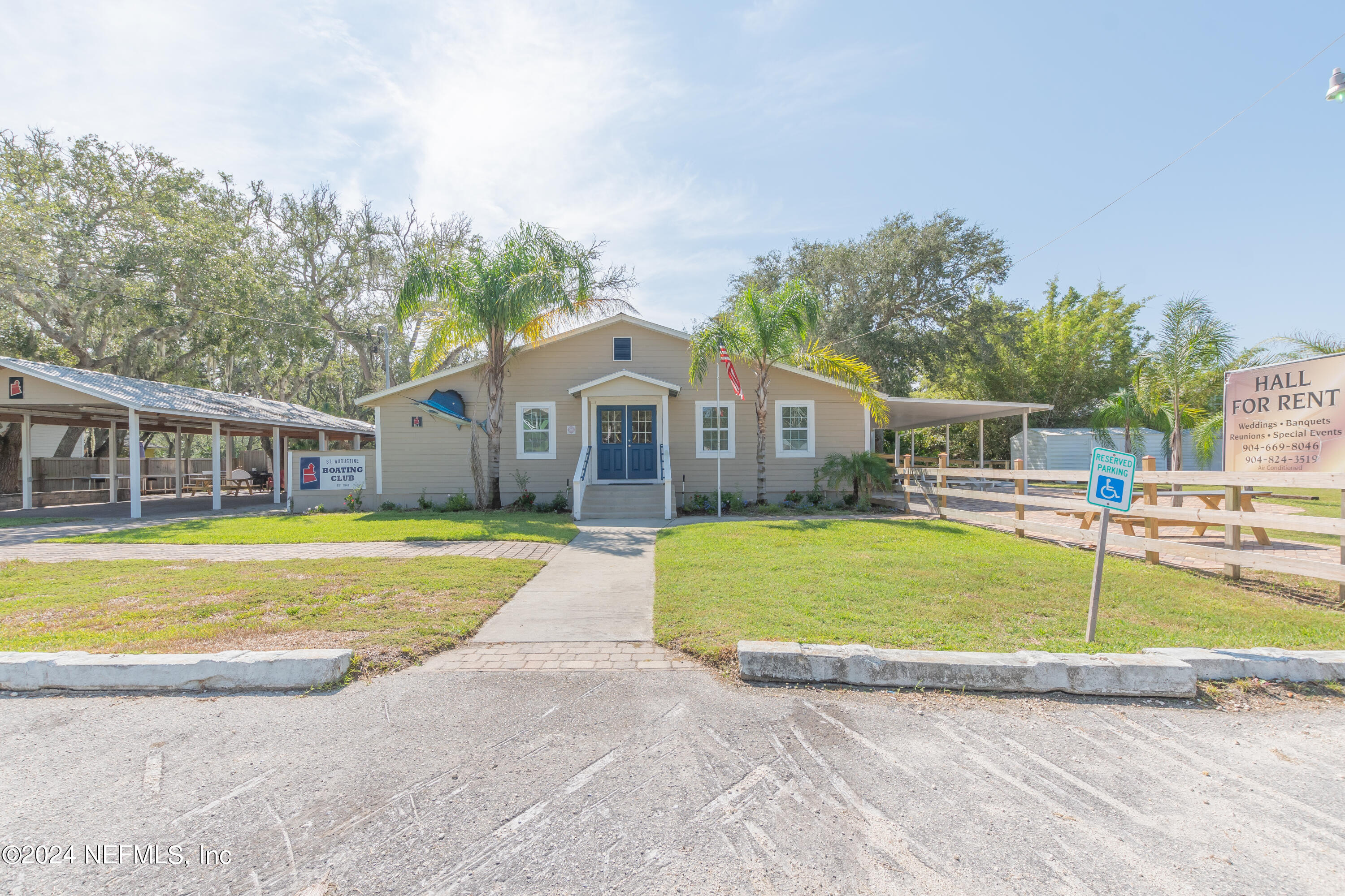 603 Boating Club Road St. Augustine, FL 32084 - Photo 31 of 32 a front view of house with outdoor space and swimming pool