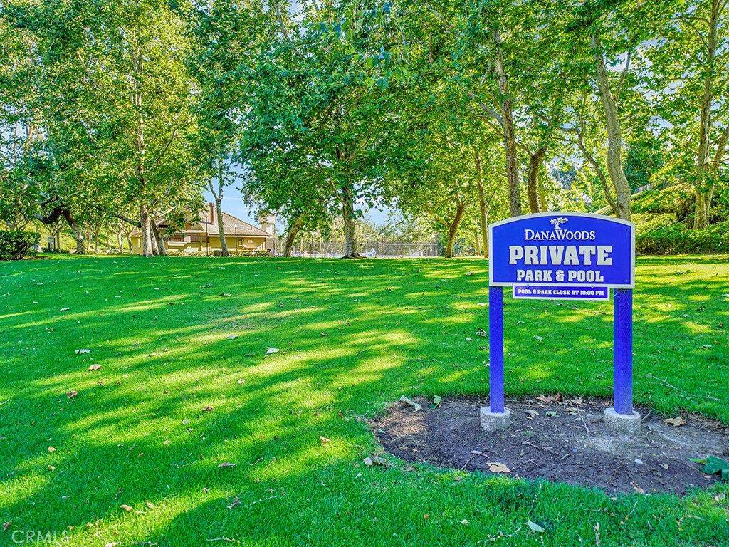 25102 Danabirch Dana Point, CA 92629 - Photo 41 of 53 a sign that is sitting in the grass
