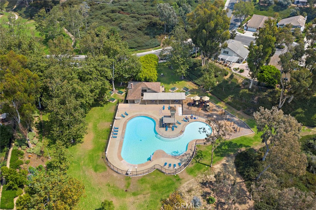 25102 Danabirch Dana Point, CA 92629 - Photo 45 of 53 an aerial view of a house with swimming pool and garden
