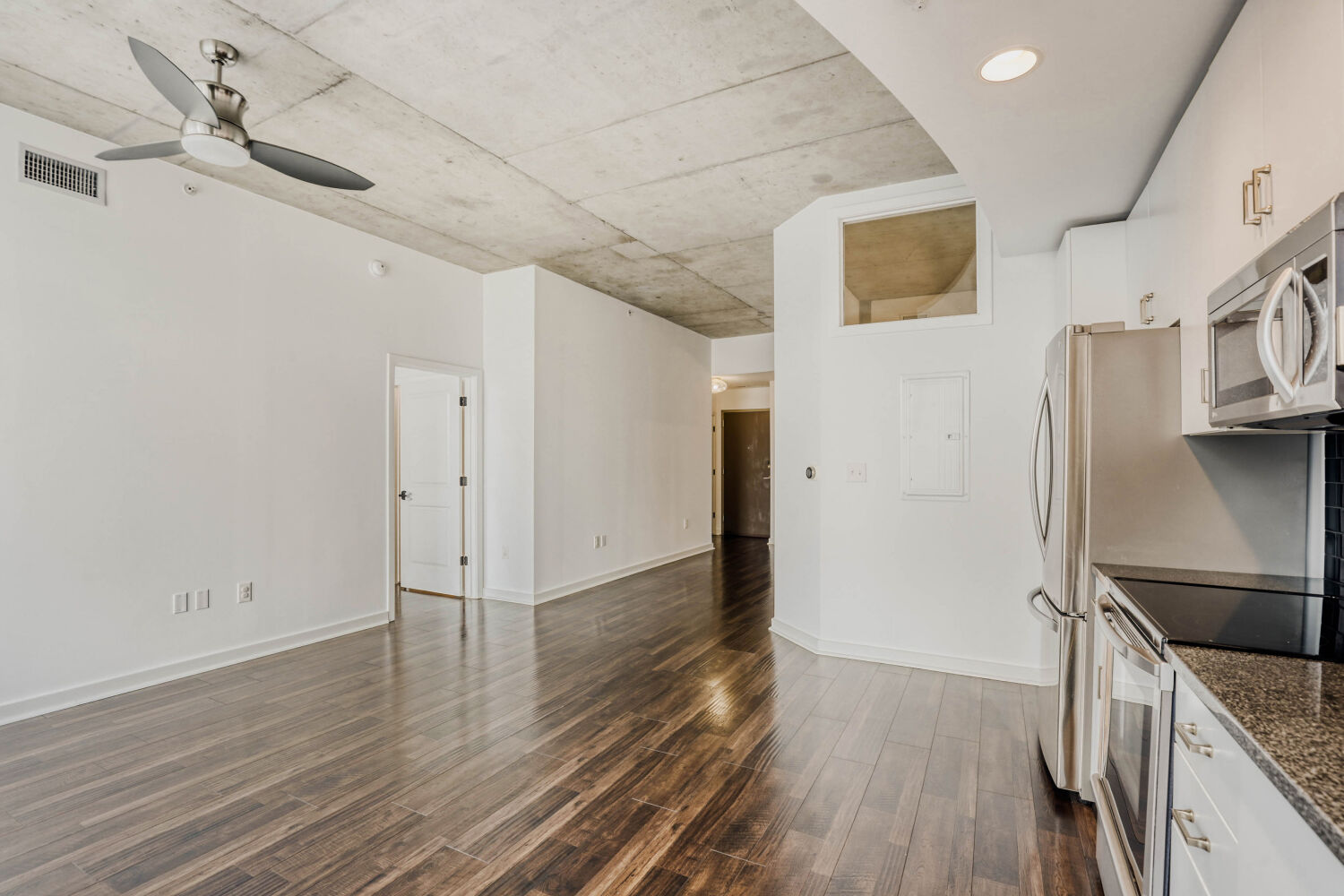 360 Nueces Street, Unit 2004 Austin, TX 78701 - Photo 18 of 34 a view of a kitchen from the hallway