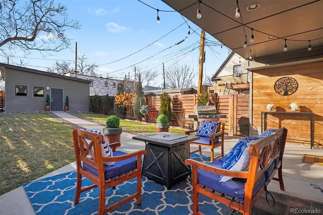 a outdoor space with patio lots of furniture