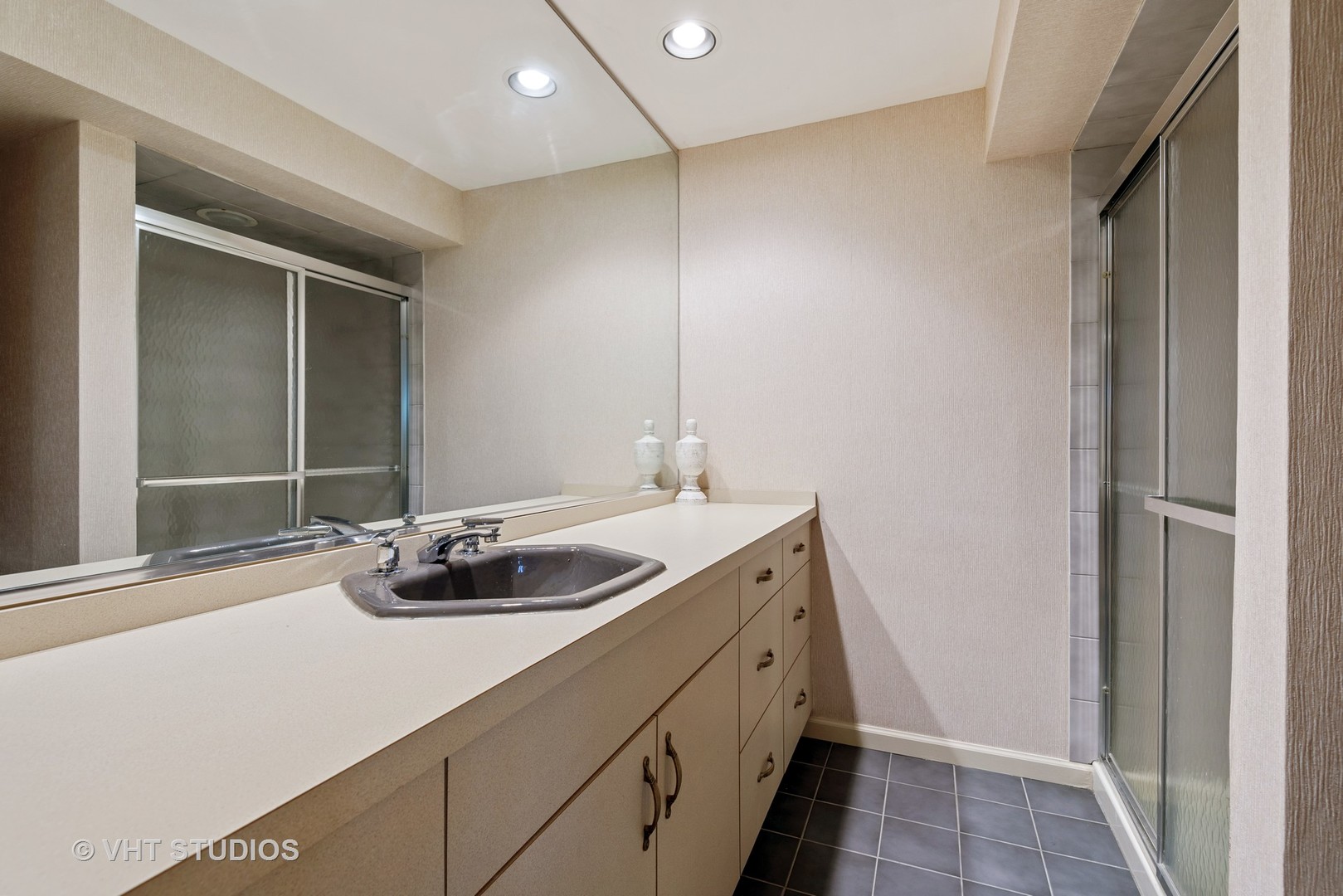 811 Becker Road Glenview, IL 60025 - Photo 23 of 33 a bathroom with a sink and a mirror