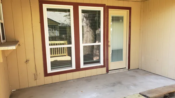 a view of front door