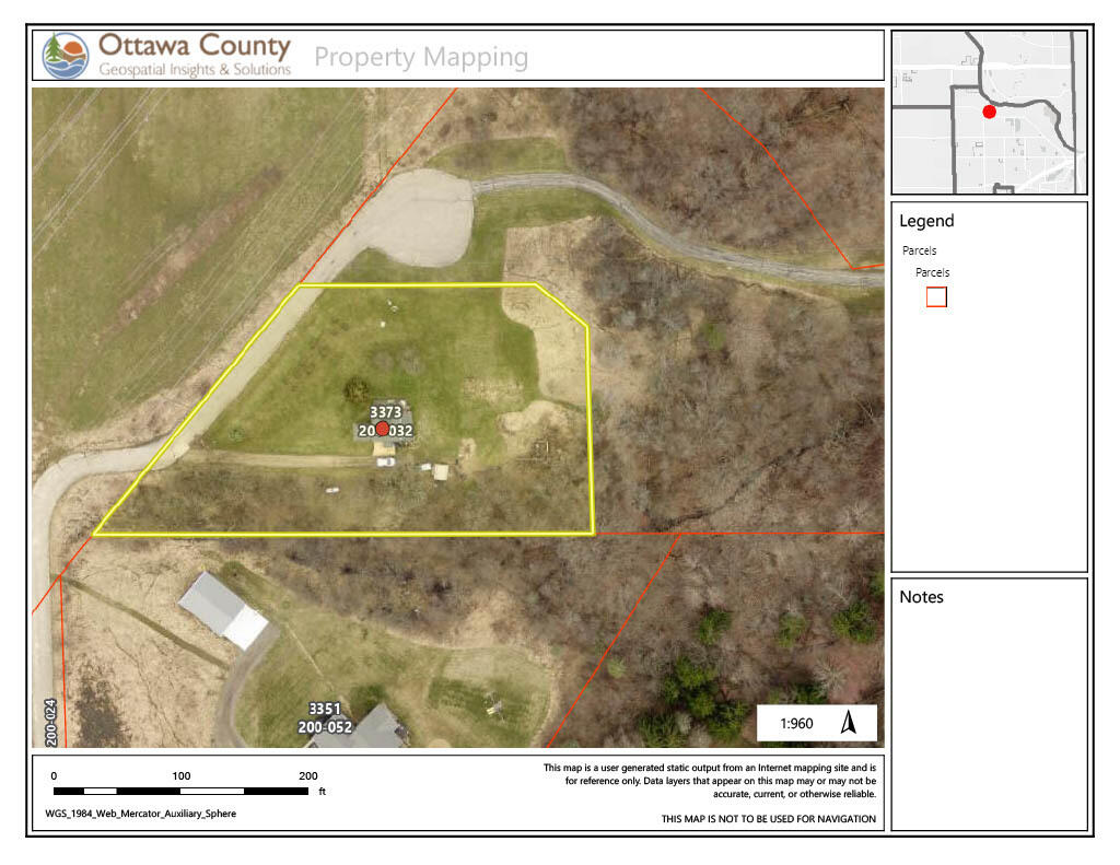3373 Fillmore Street Jenison, MI 49428 - Photo 5 of 28 Aerial with Estimated Lot Lines