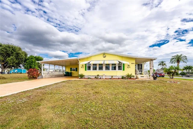 a view of a house with a outdoor space