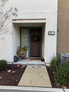 a view of a entryway door front of house