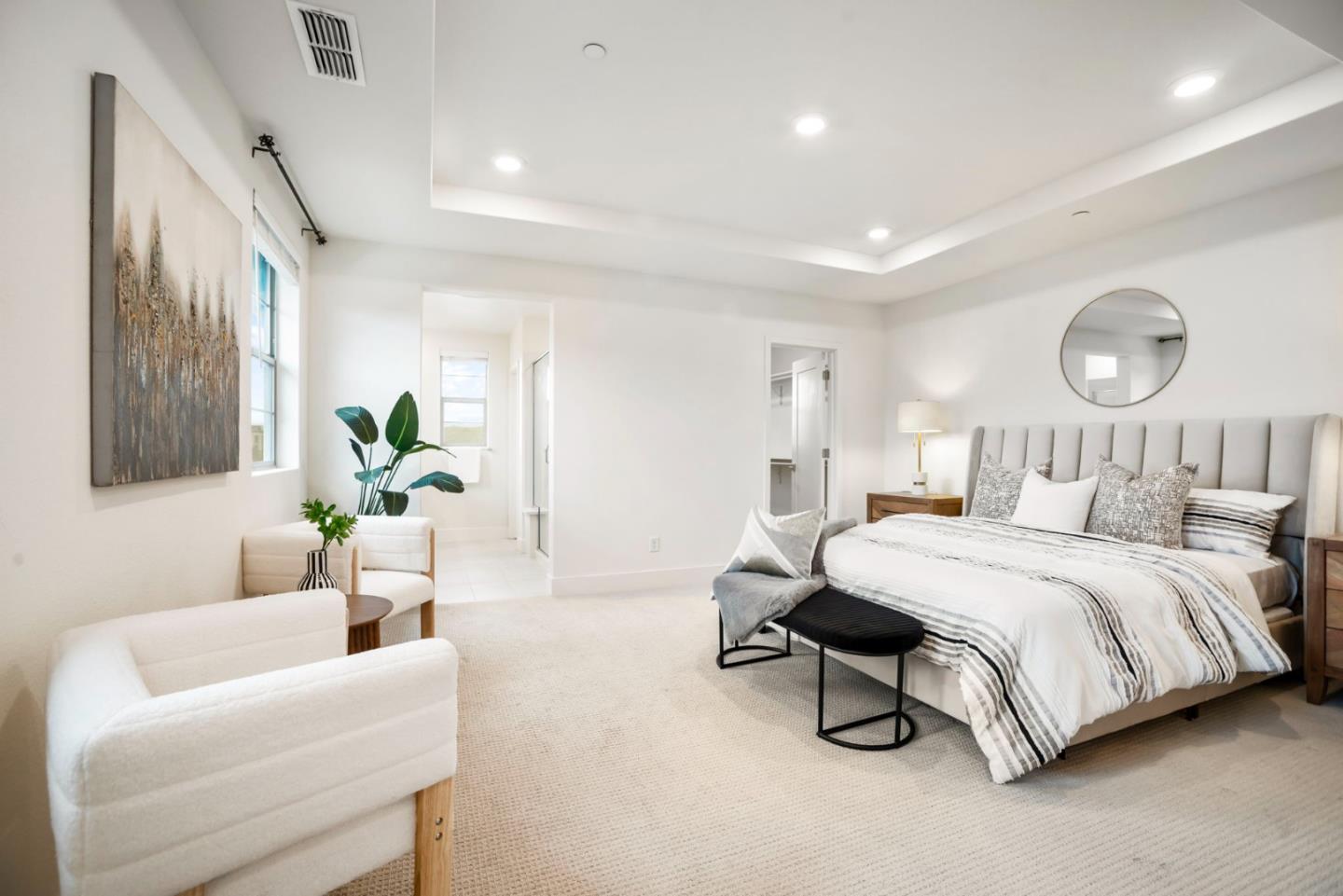 5720 Greige Circle, Unit G Dublin, CA 94568 - Photo 25 of 55 a bedroom with a bed and a couch