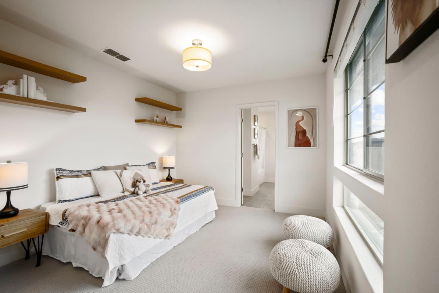 5720 Greige Circle, Unit G Dublin, CA 94568 - Photo 33 of 55 a bedroom with bed and a window