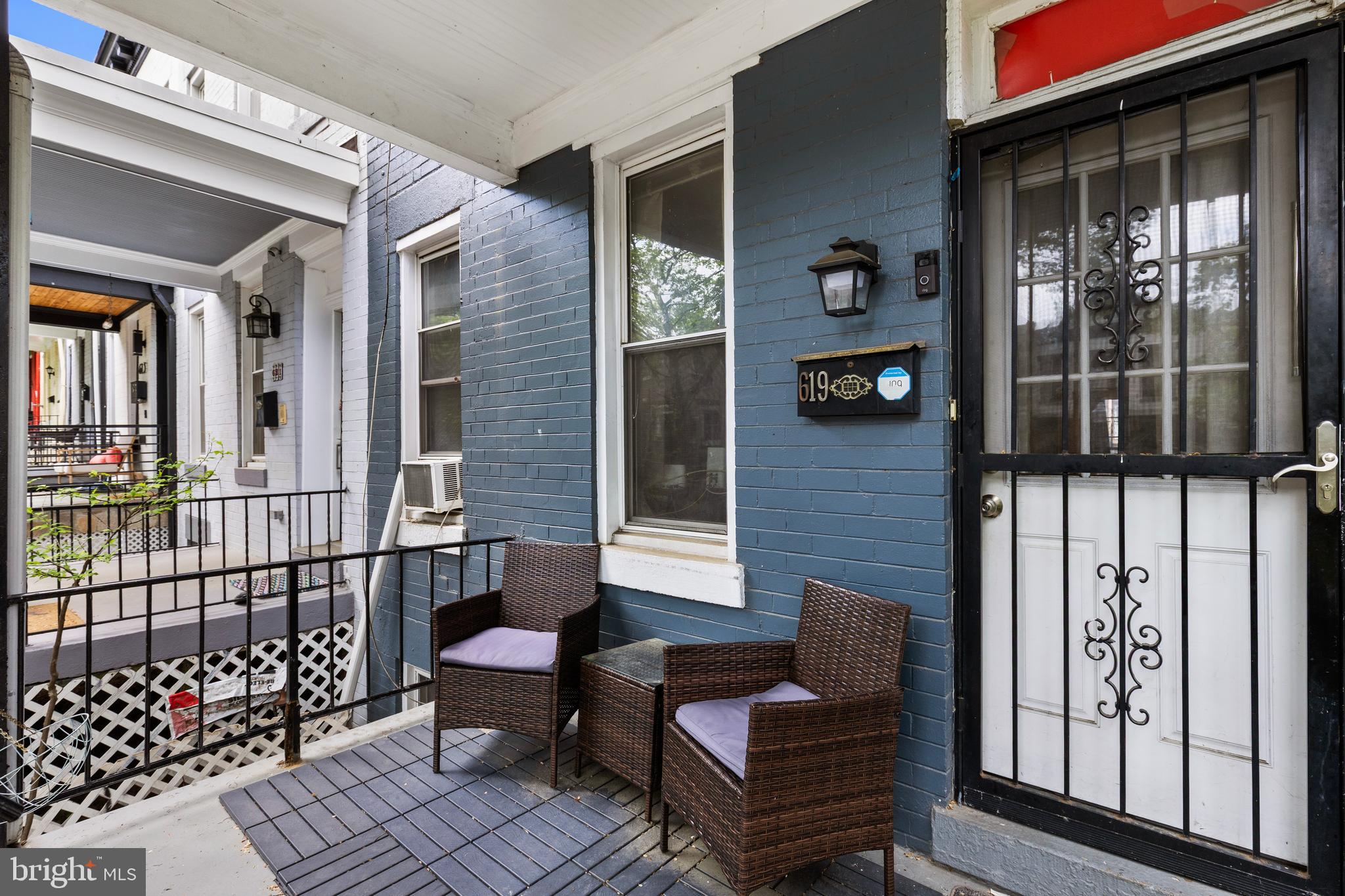 619 Columbia Road Northwest Washington, DC 20001 - Photo 2 of 29 a view of a two chairs in the balcony