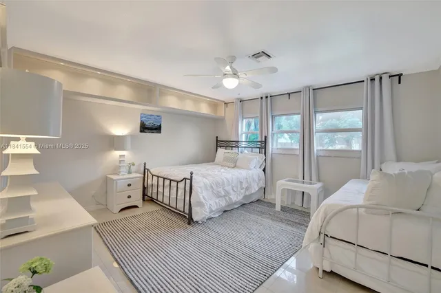 a bedroom with a white bed and white walls