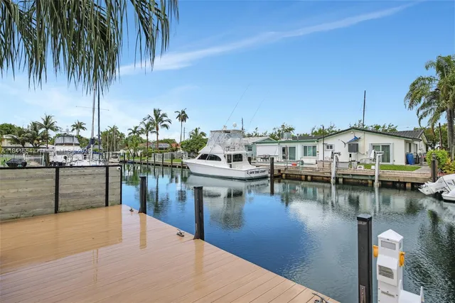 a view of a lake with boats