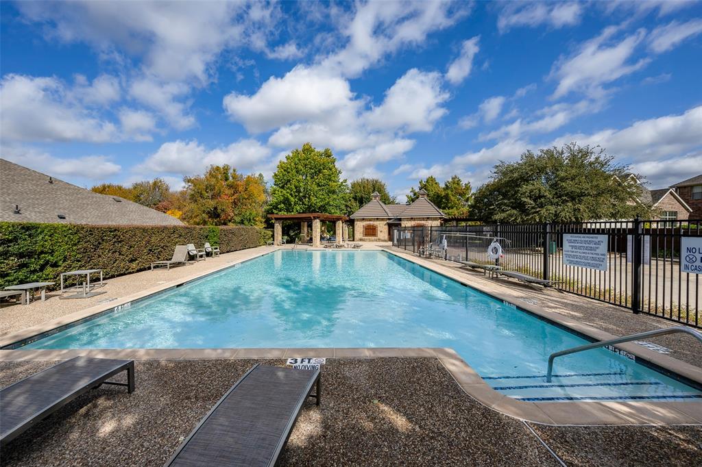 14304 Spitfire Trail Fort Worth, TX 76262 - Photo 31 of 31 a view of a swimming pool with a lake view and sitting space
