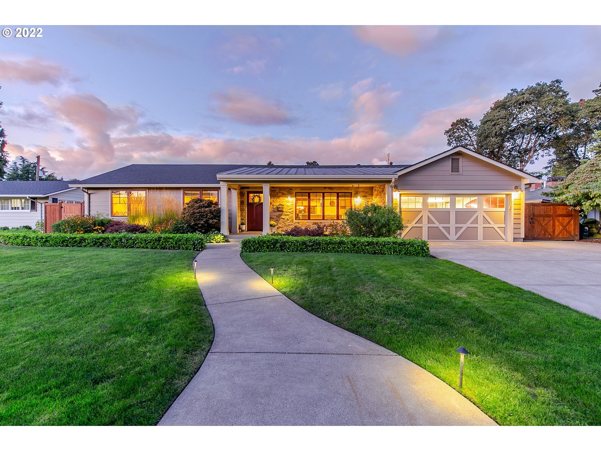 a view of outdoor space yard and front view of a house