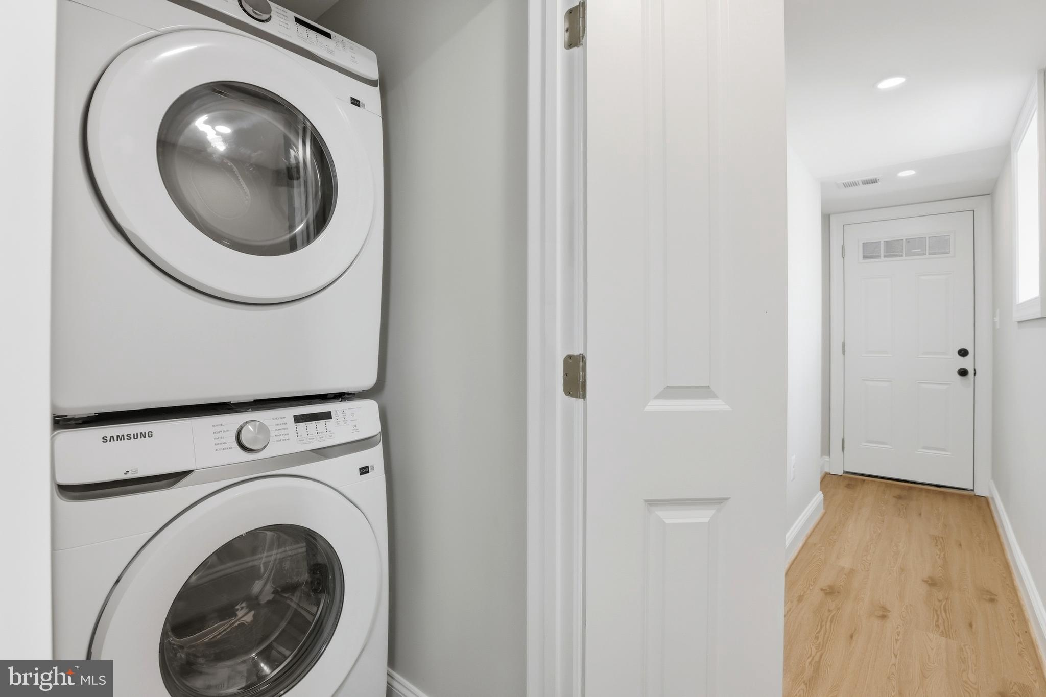 910 Westminster Street Northwest Washington, DC 20001 - Photo 54 of 66 a view of a hallway with washer and dryer