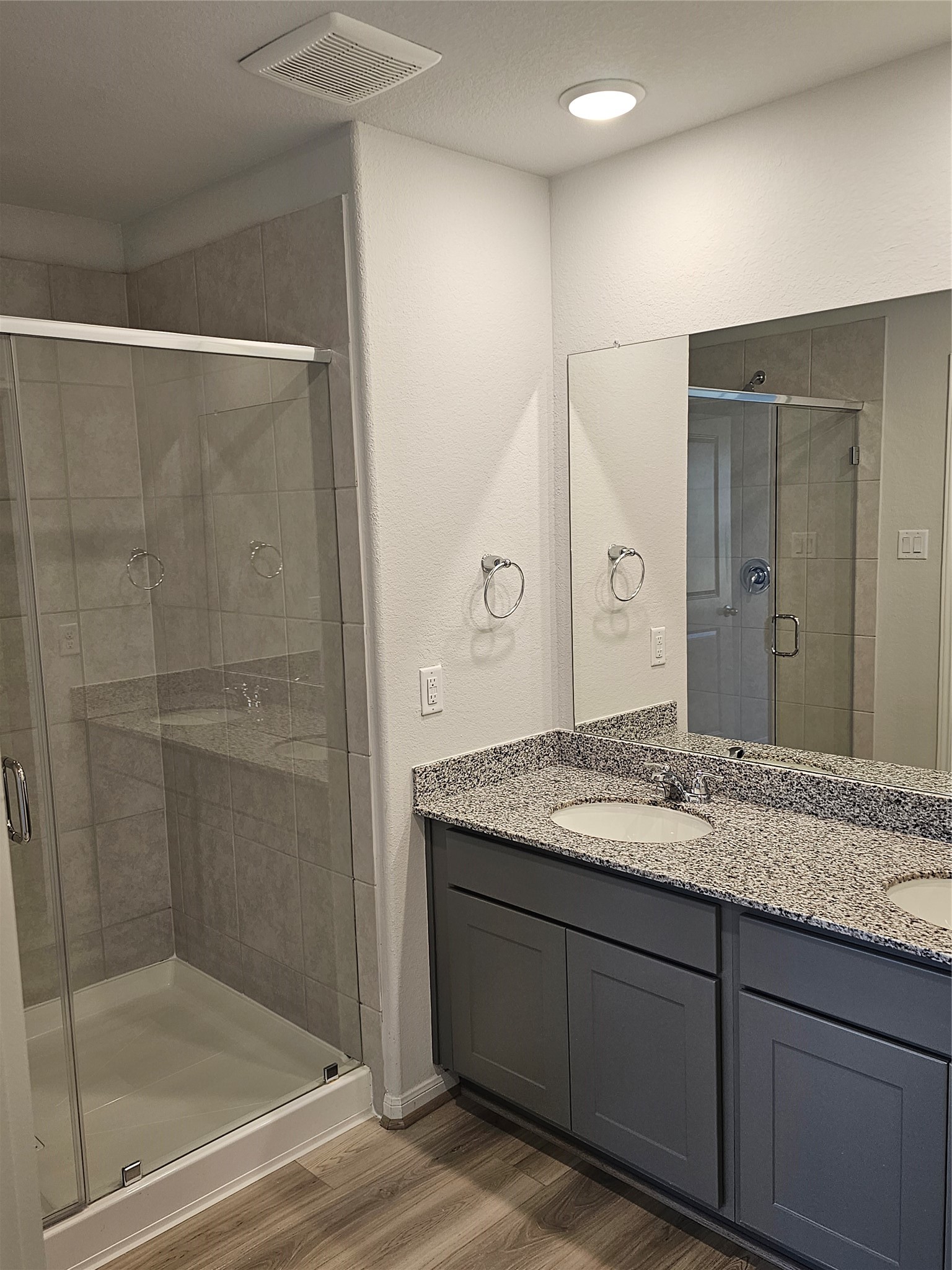 5207 Shallowhurst Lane Katy, TX 77449 - Photo 19 of 27 a bathroom with a granite countertop sink and a mirror