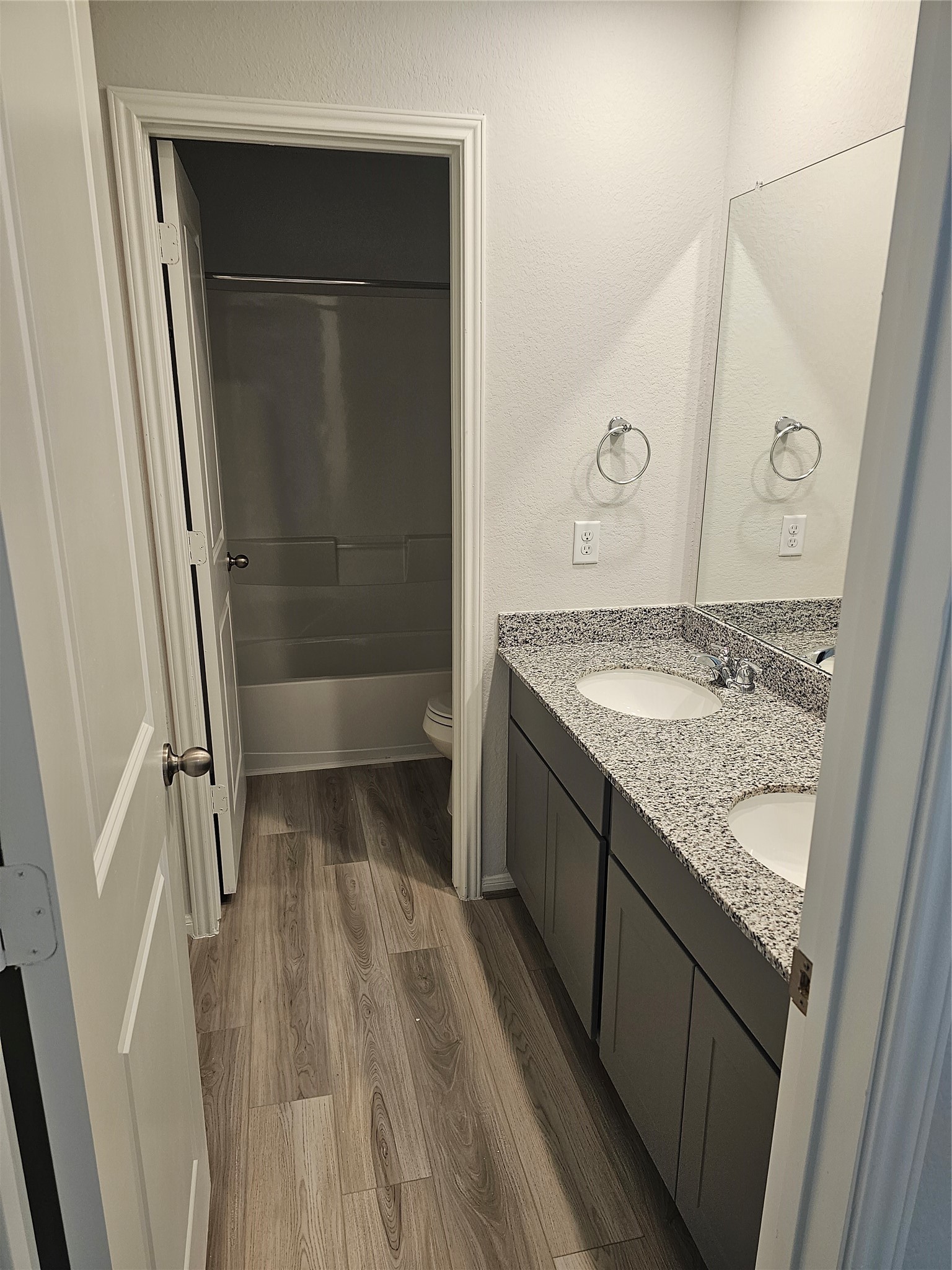 5207 Shallowhurst Lane Katy, TX 77449 - Photo 27 of 27 a bathroom with a granite countertop sink and shower