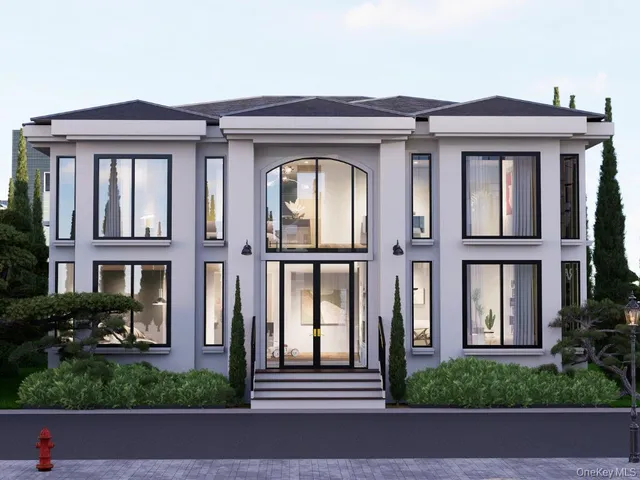 a front view of a house