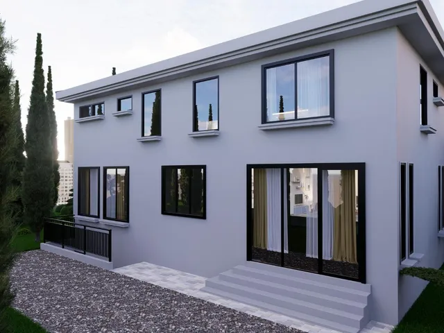 a view of a house with door and wooden fence