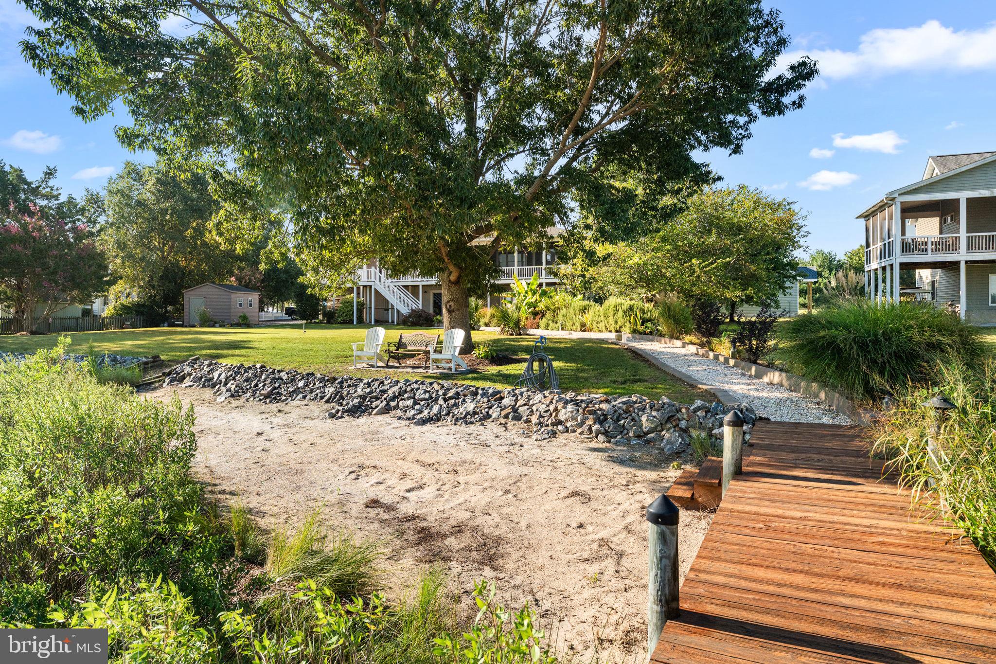 1469 Cowart Road Lottsburg, VA 22511 - Photo 11 of 54 a view of a backyard with plants and large trees