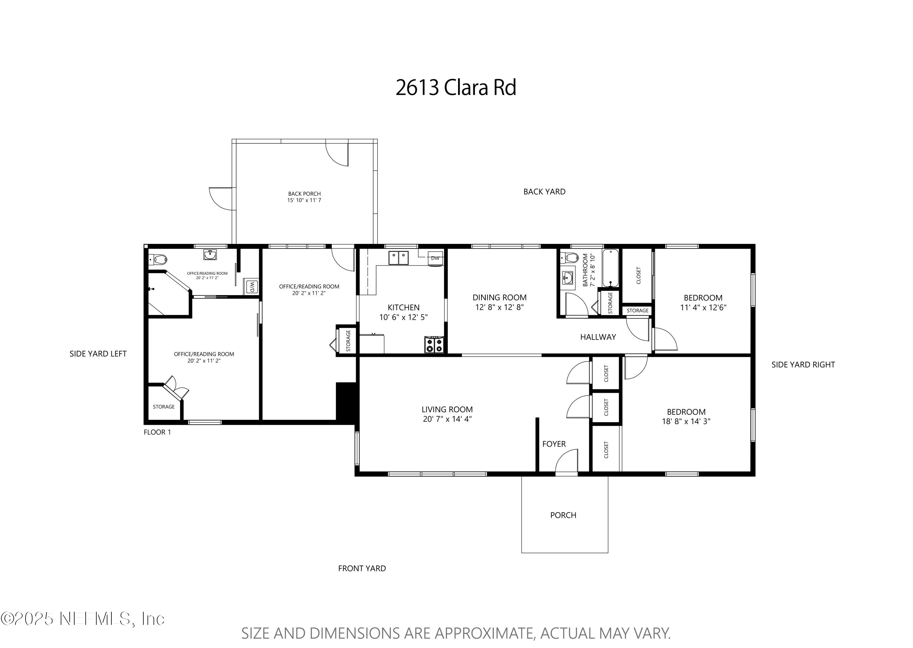 2613 Clara Road Jacksonville, FL 32216 - Photo 49 of 49 Floor Plan