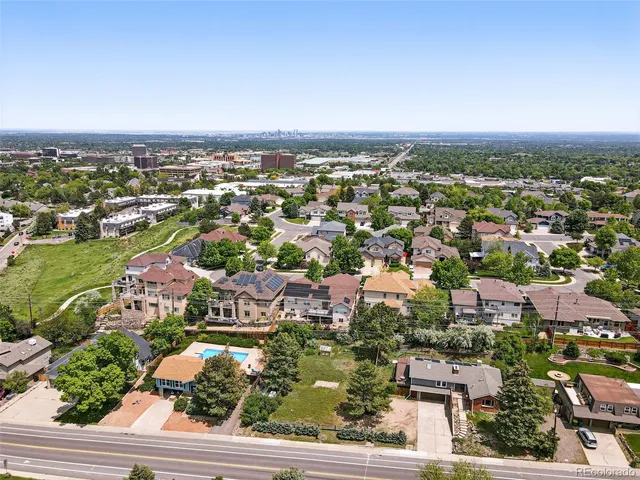 an aerial view of multiple house