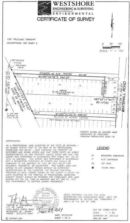 Whitehall Road, Unit 413 Whitehall, MI 49461 - Photo 2 of 2 Correct Survey for VL Whitehall Rd