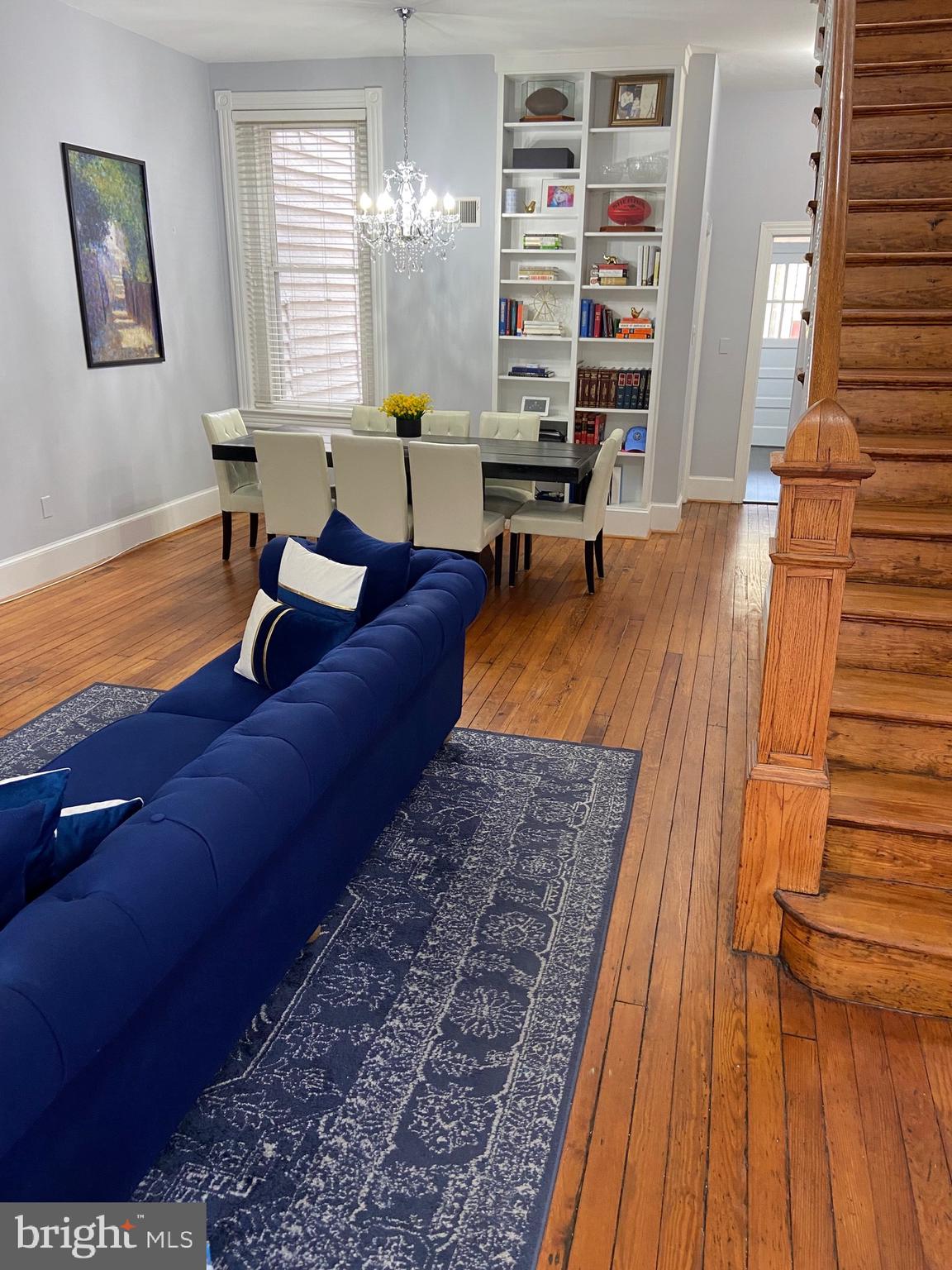 549 4th Street Southeast Washington, DC 20003 - Photo 6 of 33 Living Room w/ Original Hardwood Floors