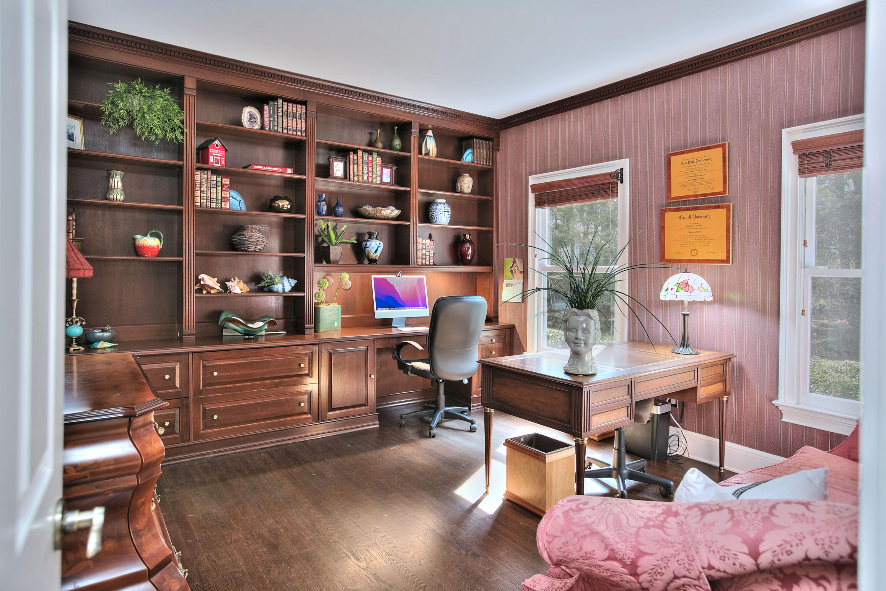 191 Smith Ridge Road New Canaan, CT 06840 - Photo 17 of 42 a work room with furniture a bookshelf and a window