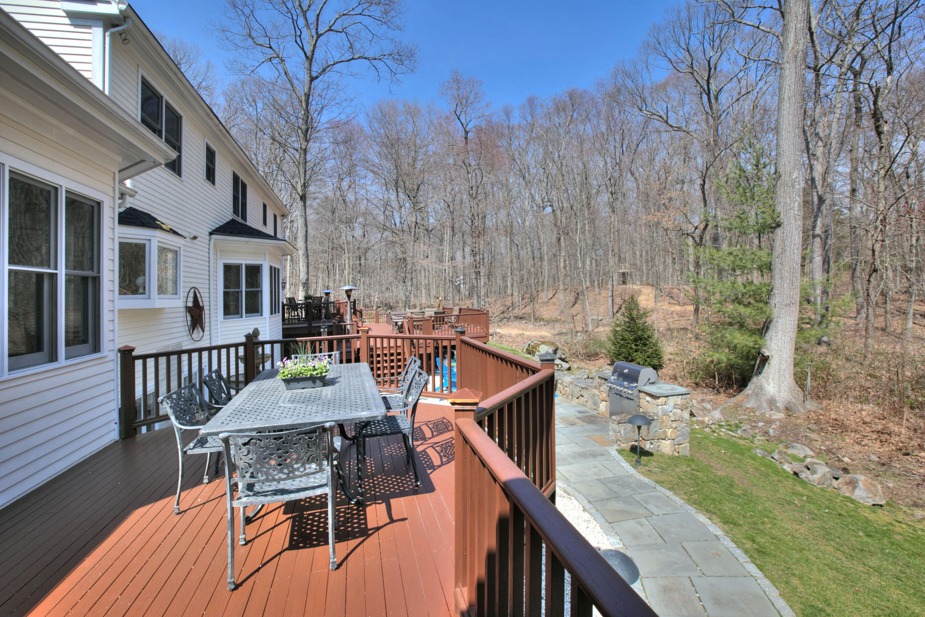 191 Smith Ridge Road New Canaan, CT 06840 - Photo 36 of 42 a view of balcony with furniture and wooden deck