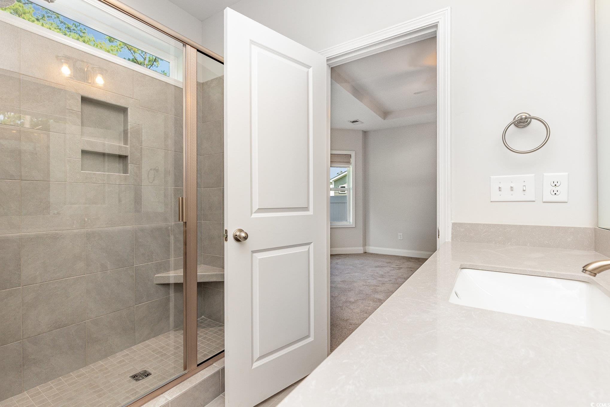 1438 Perch Place Longs, SC 29568 - Photo 18 of 39 Bathroom with walk in shower and sink