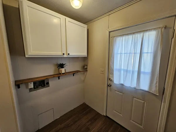 a room with storage and utility