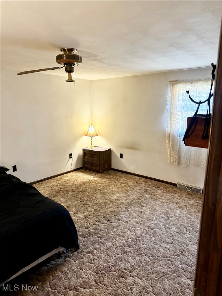 1457 St Johns Road Colliers, WV 26035 - Photo 10 of 38 Bedroom featuring ceiling fan and carpet flooring