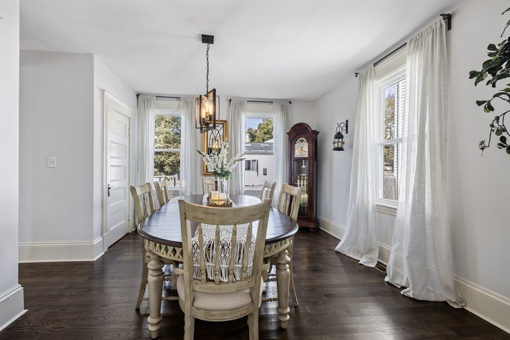 35 Jackson Street Saugus, MA 01906 - Photo 12 of 26 a view of a dining room with furniture window and wooden floor