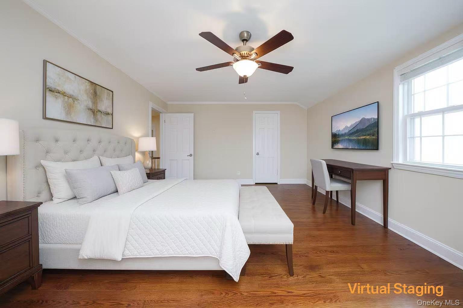 17 Pinewood Road Manhasset, NY 11030 - Photo 14 of 26 a bedroom with a large bed and a window