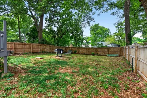 a view of a backyard with a garden