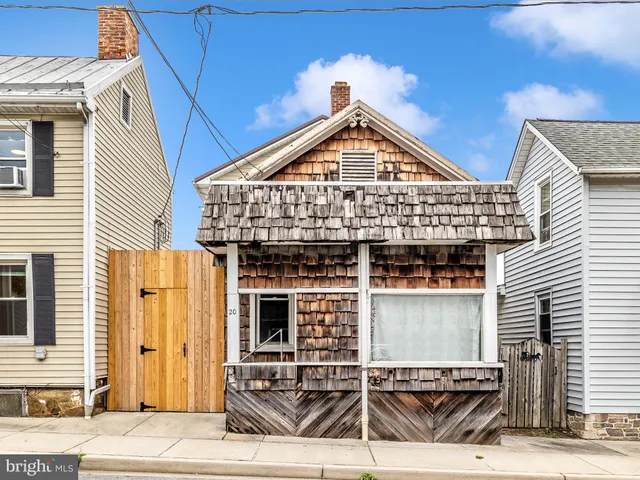 a front view of a building