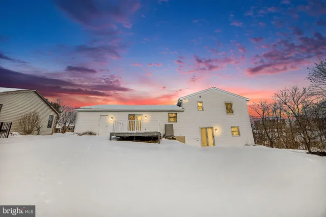a street view covered with snow