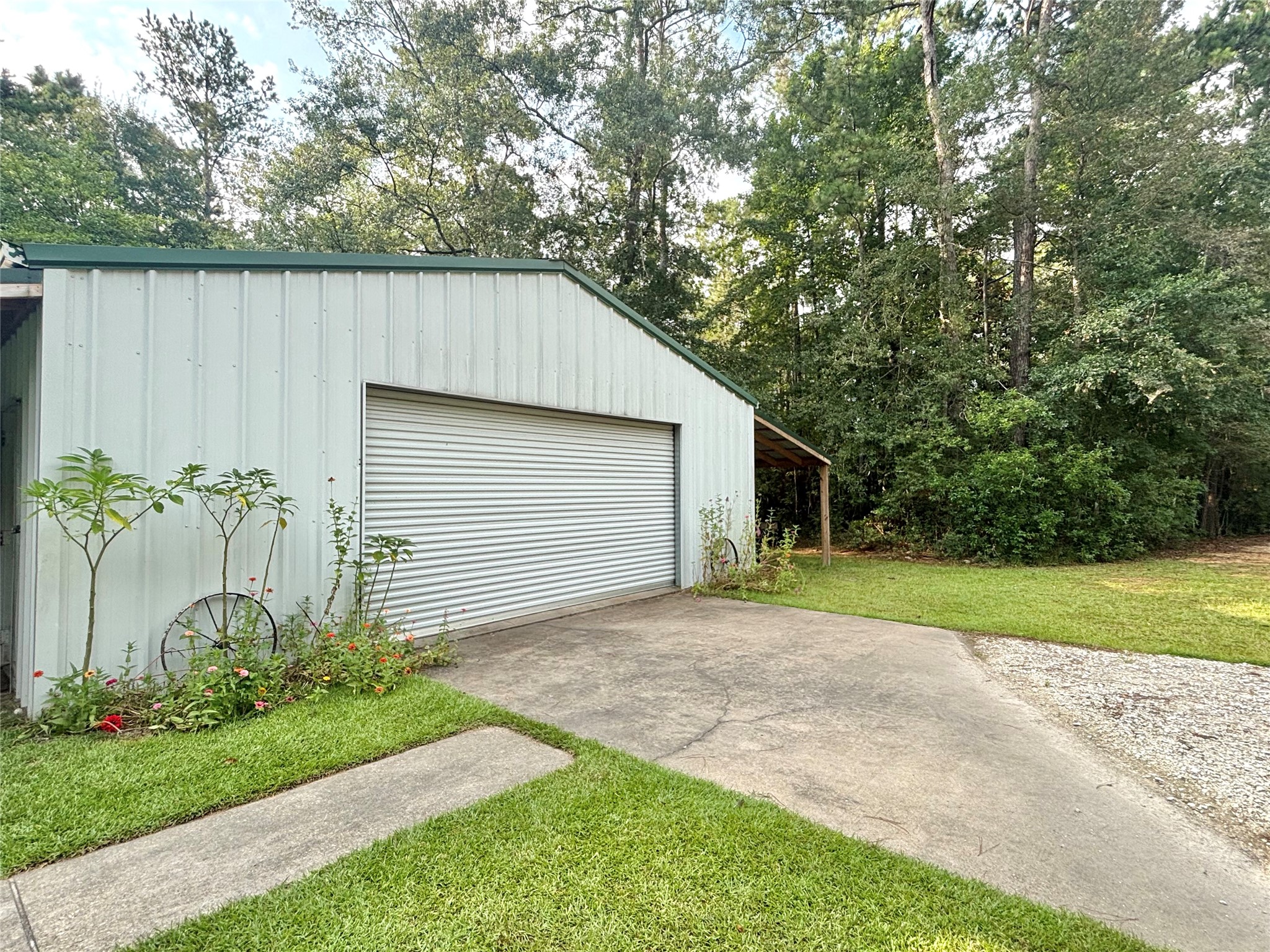 516 County Road 4800 Warren, TX 77664 - Photo 29 of 50 a view of a backyard with potted plants and large tree
