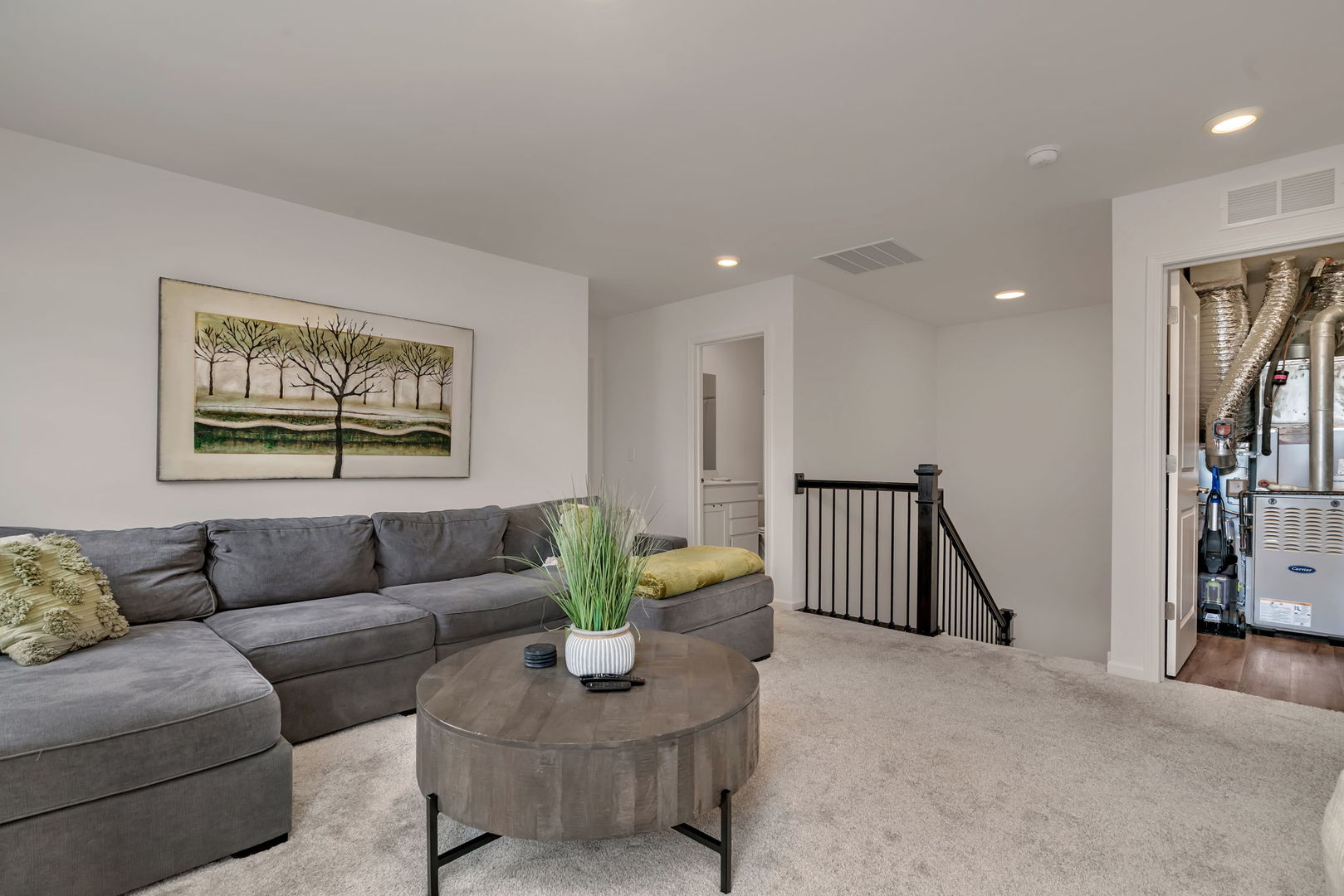 2108 Pembridge Lane Joliet, IL 60431 - Photo 18 of 35 a living room with furniture and a potted plant
