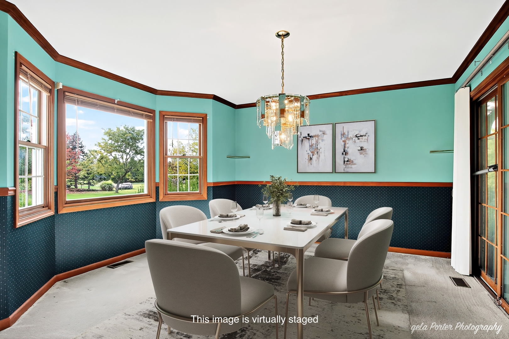 2215 Crystal Circle Crystal Lake, IL 60012 - Photo 21 of 58 a view of a dining room with furniture window and outside view